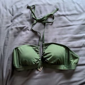 Kona Sol Army Green Halter Bikini Top